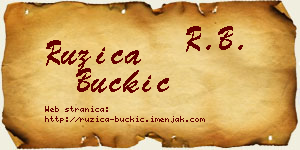 Ružica Buckić vizit kartica